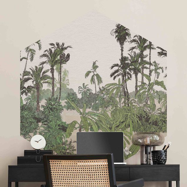 Wallpapers Tropical Drawing - Jungel In Watercolour