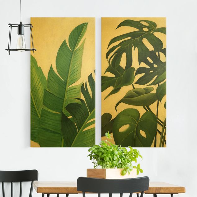 Print on canvas - Tropical Foliage Duo