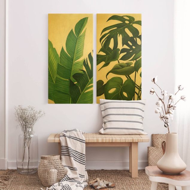 Print on canvas - Tropical Foliage Duo