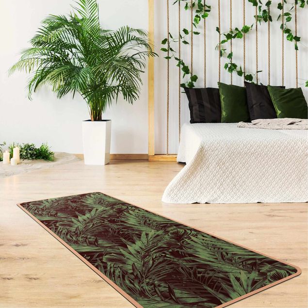 jungle theme rug Tropical Undergrowth Green