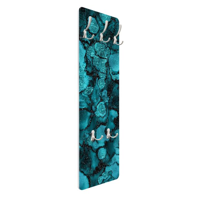 Coat rack - Turquoise Drop With Glitter