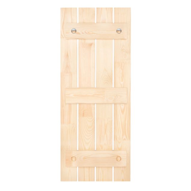 Wooden coat rack - Turquoise Microcosm II