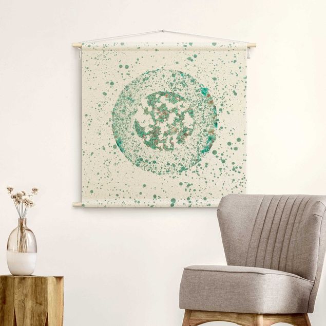tapestry artwork Turquoise Microcosm