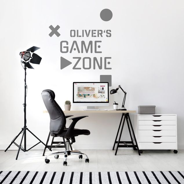 Wall sticker customised text - Typography Game Zone With Customised Name