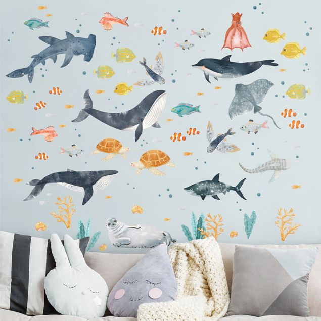 Wall decal Underwater world with fishes
