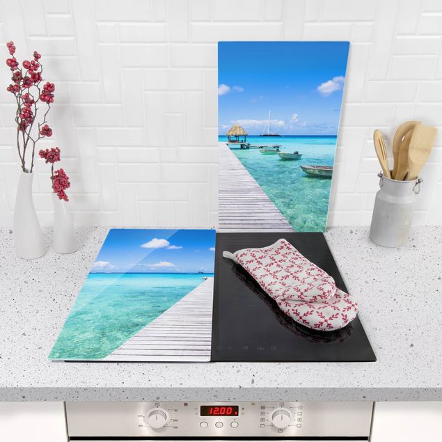 Stove top covers - Tropical Vacation