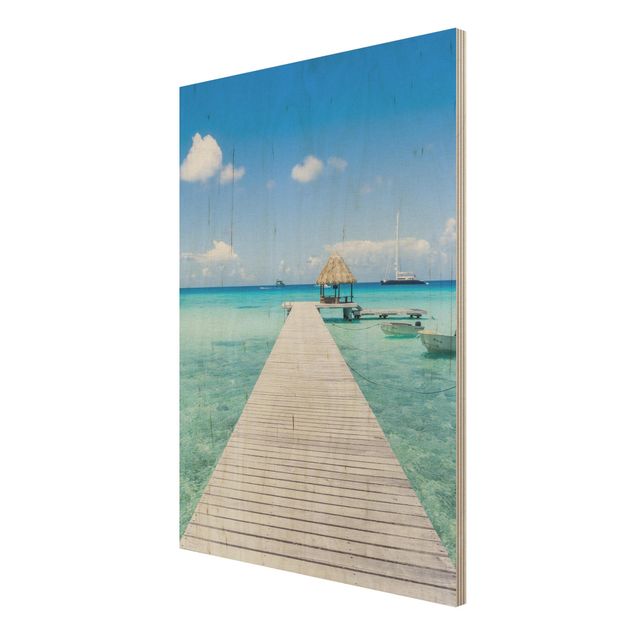 Wood print - Tropical Vacation