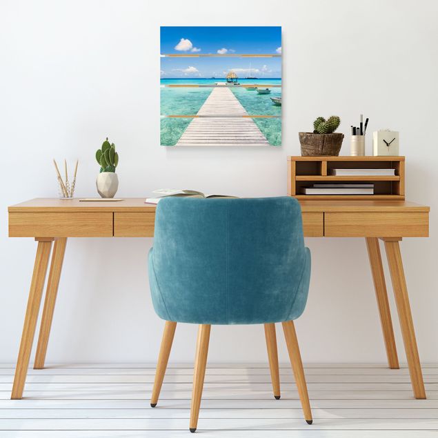 Print on wood - Tropical Vacation