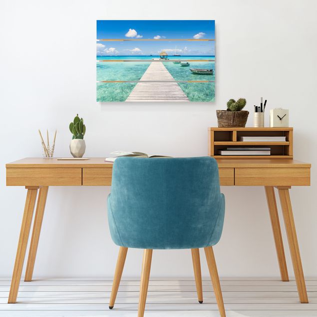 Print on wood - Tropical Vacation