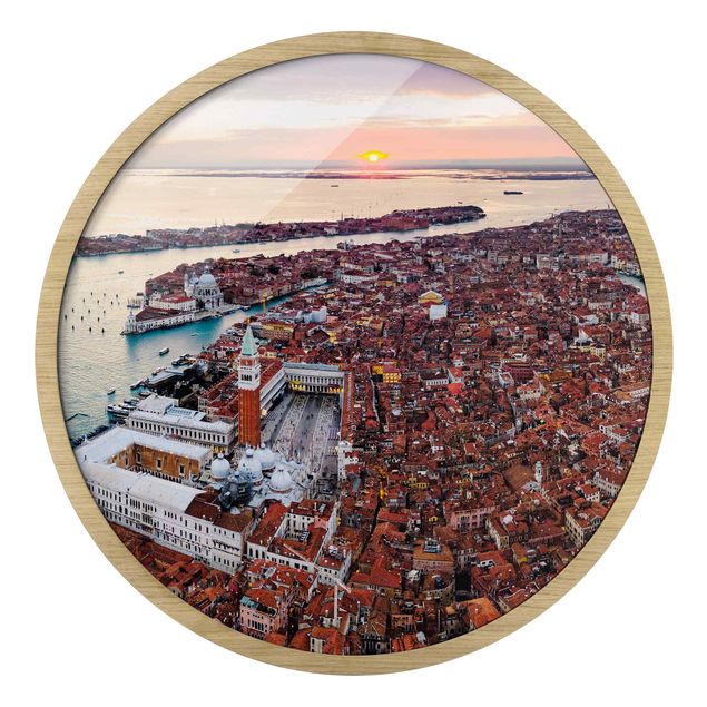 Circular framed print - Venice