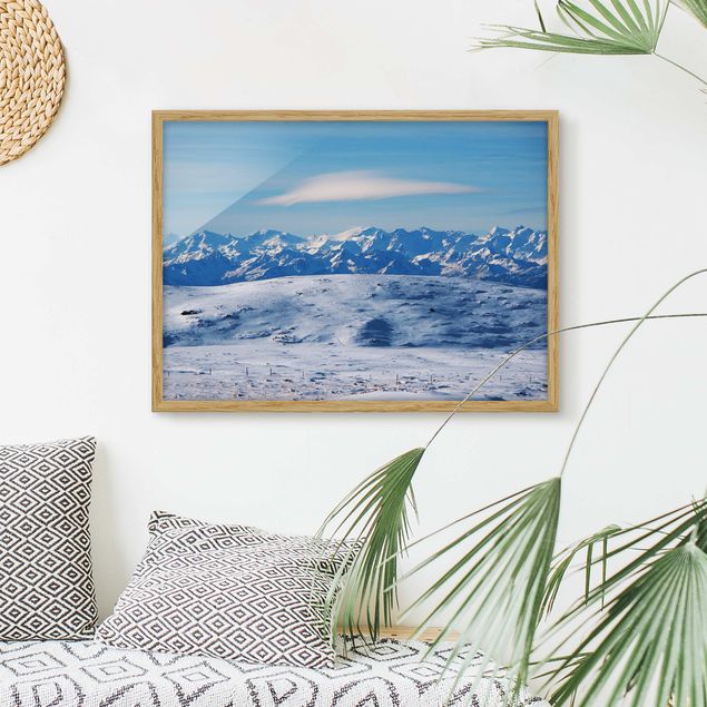 Framed poster - Snowy Mountain Landscape
