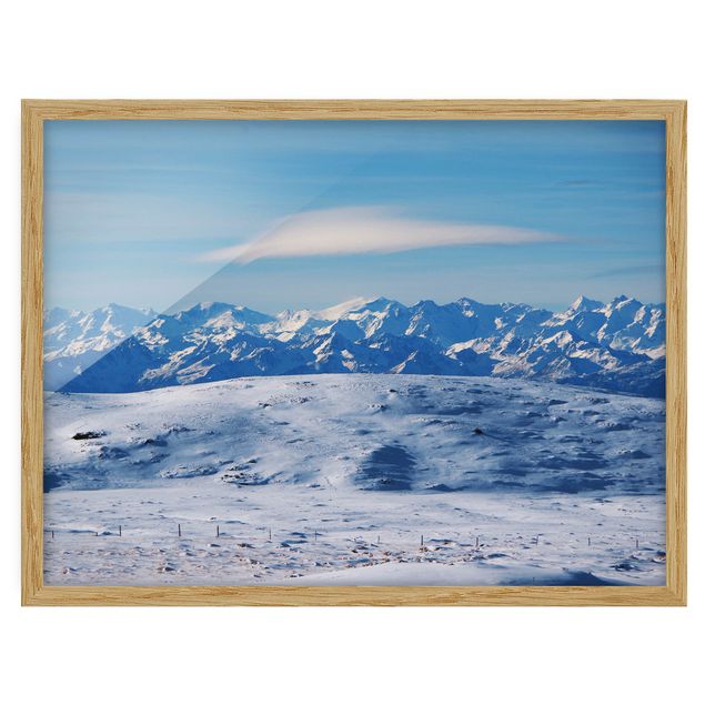 Framed poster - Snowy Mountain Landscape