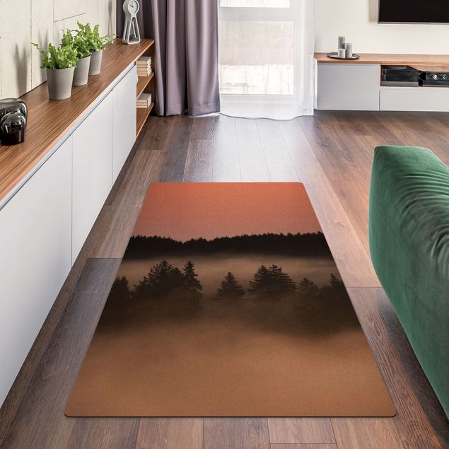 contemporary rugs Dreamy Foggy Forest