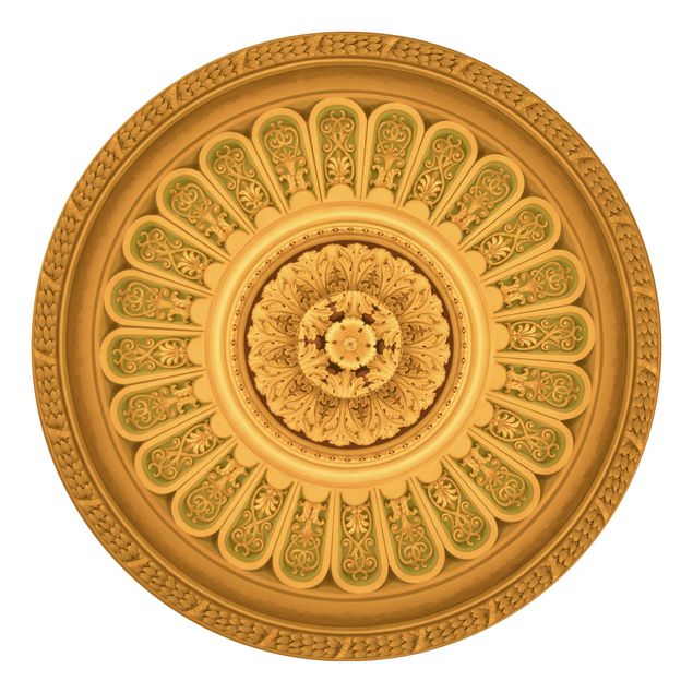 Self-adhesive round wallpaper - Victorian Ornamentation In Circle