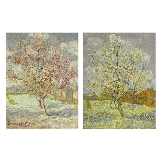 Print on canvas - Vincent van Gogh - Flowering Peach Trees In The Garden