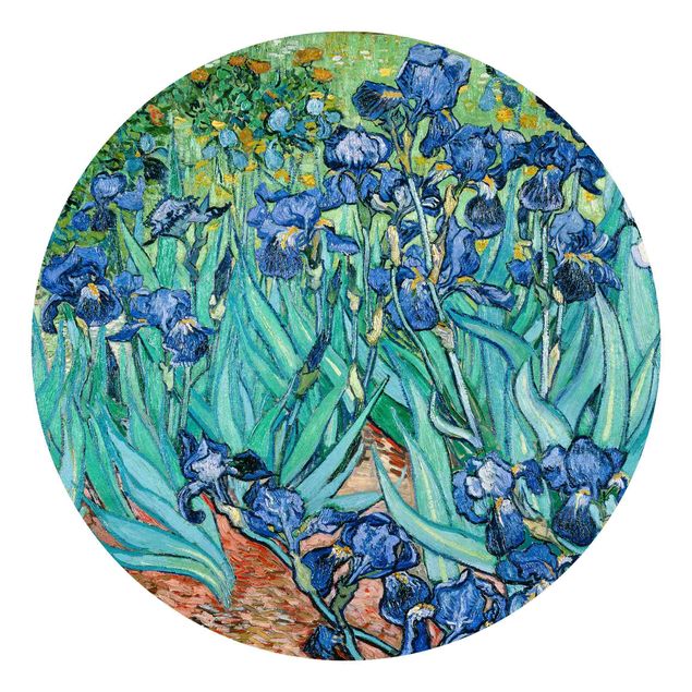 Self-adhesive round wallpaper - Vincent Van Gogh - Iris