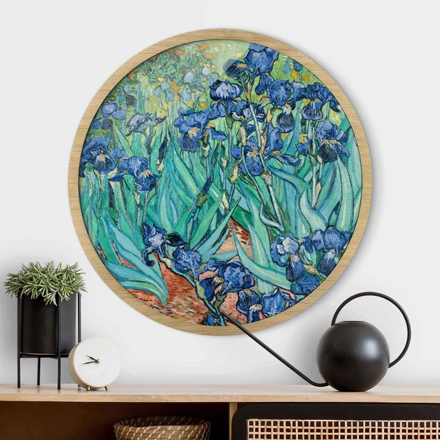 Framed prints round Vincent Van Gogh - Iris