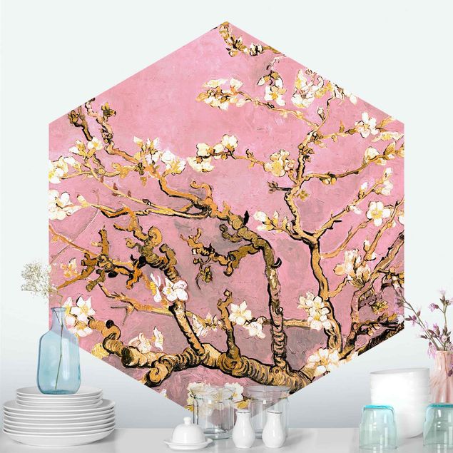 Wallpapers Vincent Van Gogh - Almond Blossom In Antique Pink