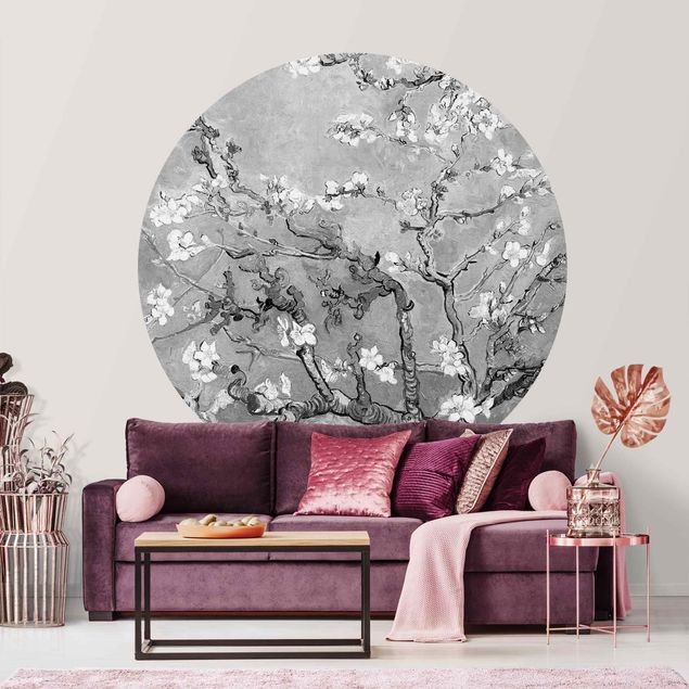 Wallpapers Vincent Van Gogh - Almond Blossom Black And White