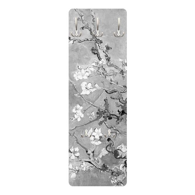 Coat rack modern - Vincent Van Gogh - Almond Blossom Black And White