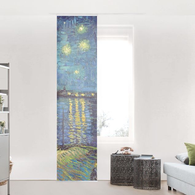 Sliding panel curtains set - Vincent Van Gogh - Starry Night Over The Rhone