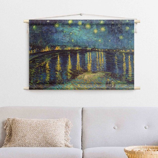 tapestry artwork Vincent Van Gogh - Starry Night Over The Rhone