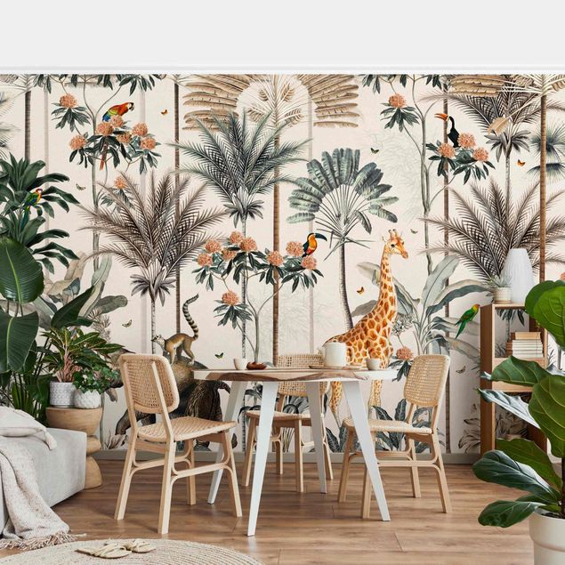 Wallpaper - Vintage Blooming Jungle