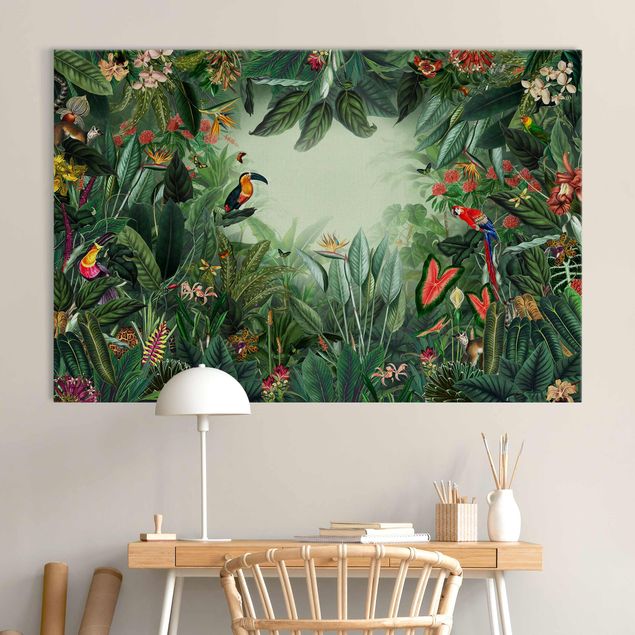 Acoustic art panels Vintage Colorful Jungle