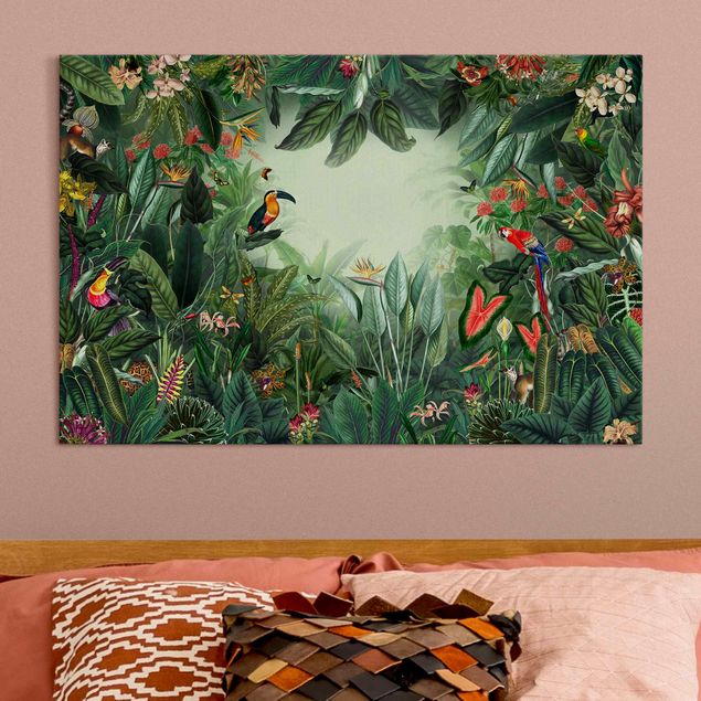 Acoustic art panel - Vintage Colorful Jungle