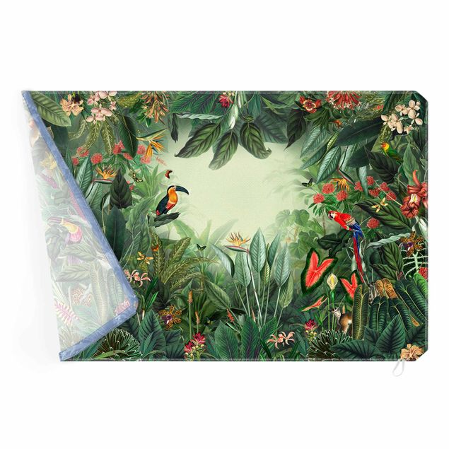 Print with acoustic tension frame system - Vintage Colorful Jungle