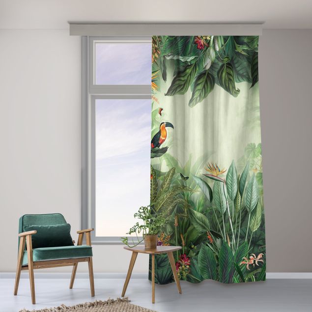 made to measure curtains Vintage Colorful Jungle