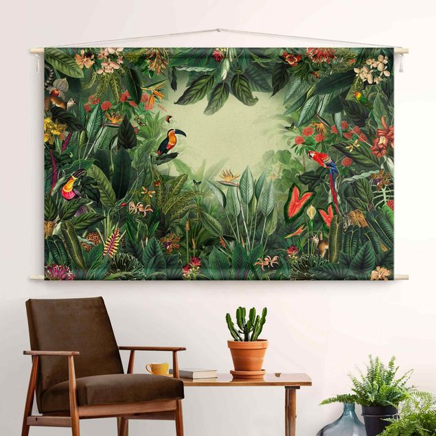 modern tapestry Vintage Colorful Jungle
