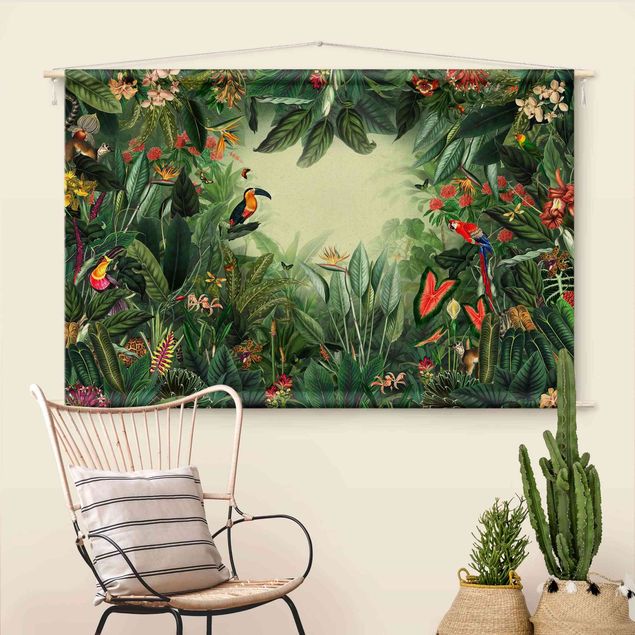 tapestry nature Vintage Colorful Jungle