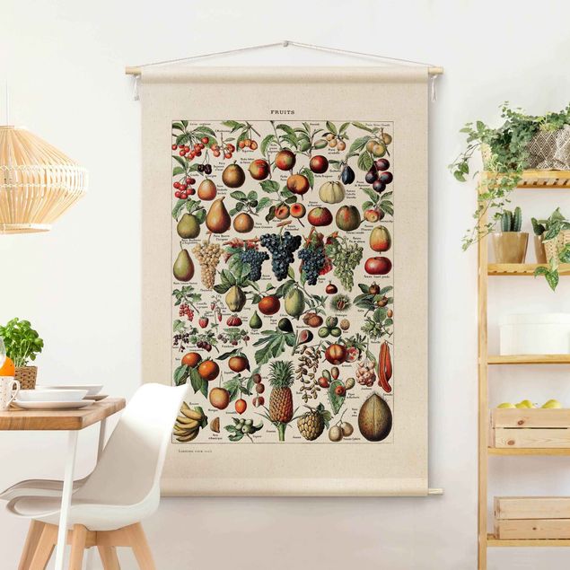 modern tapestry wall hanging Vintage Teaching Illustration Fruit
