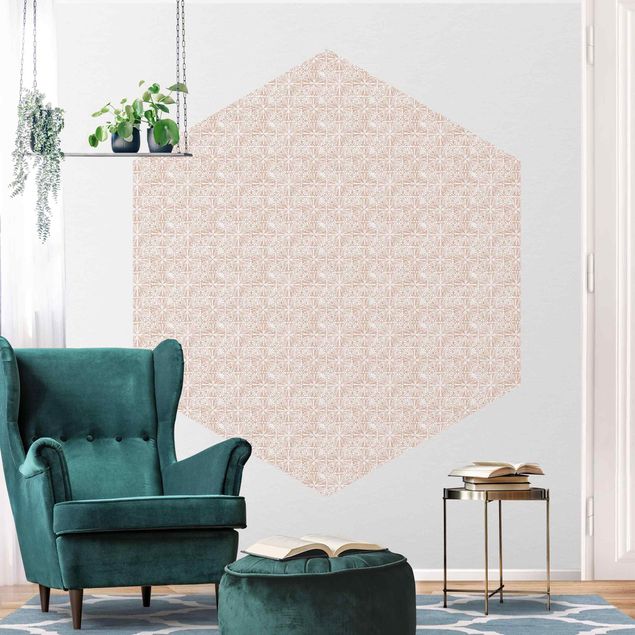 Self-adhesive hexagonal pattern wallpaper - Vintage Pattern Filigree Art Deco