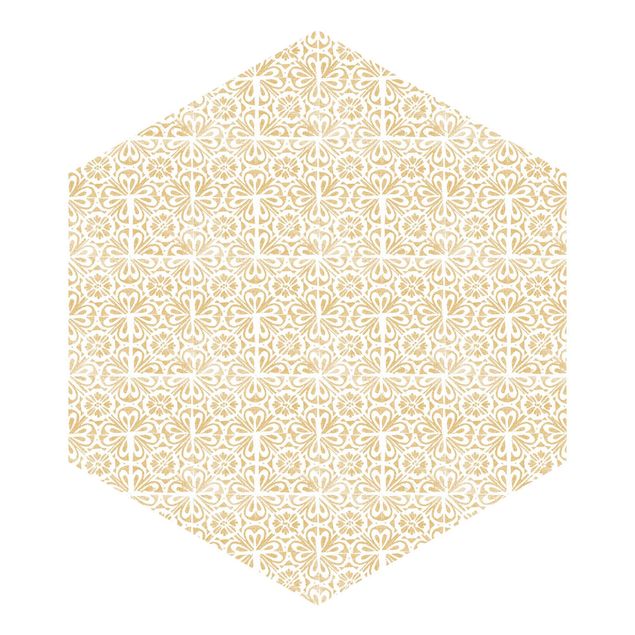 Self-adhesive hexagonal pattern wallpaper - Vintage Pattern Portuguese Tiles