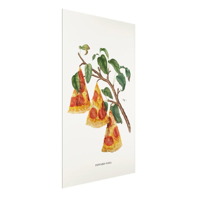 Glass print - Vintage Plant - Pizza - Portrait format 2:3