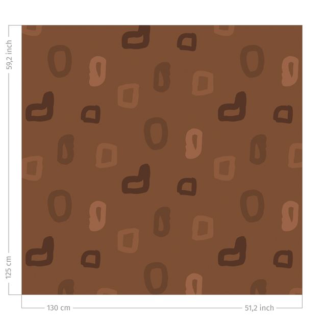 vintage curtains Vintage Dots - Fawn Brown