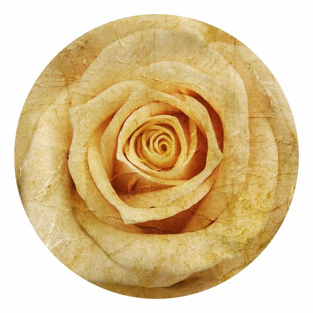 Self-adhesive round wallpaper - Vintage Rose