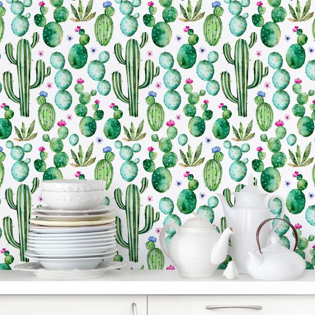 Wallpapers Watercolour Cactus