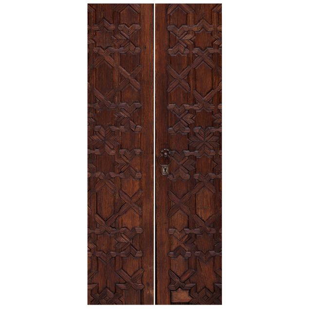 Door wallpaper - Old Decorated Wooden Door In The Alhambra Palace