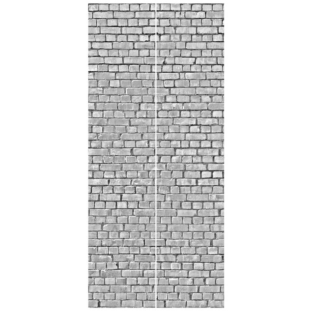 Door wallpaper - Brick Wallpaper Black And White