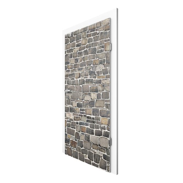 Door wallpaper - Crushed Stone Stone Wall