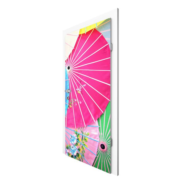 Door wallpaper - The Chinese Parasols