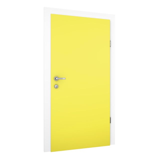 Door wallpaper - Colour Lemon Yellow