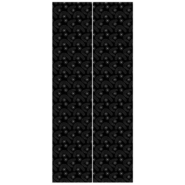 Door wallpaper - Dark Aboriginal Dot Pattern