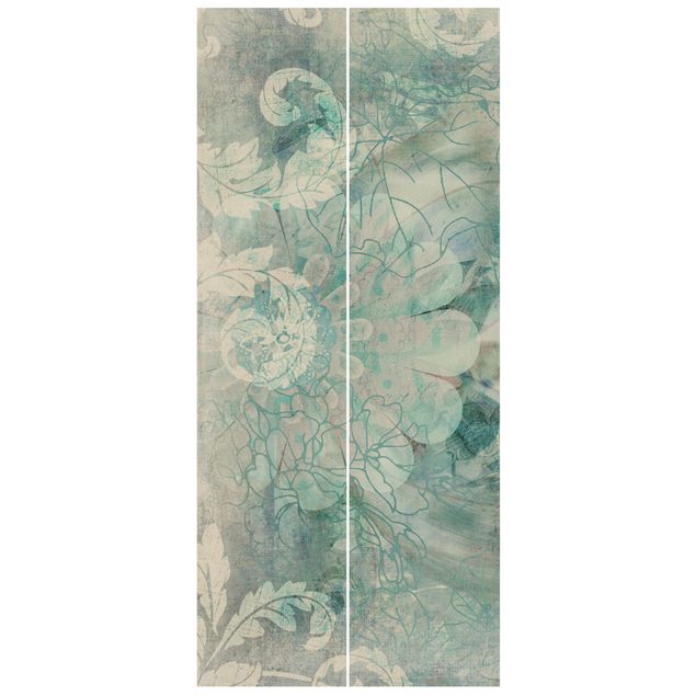 Door wallpaper - Ice Flowers