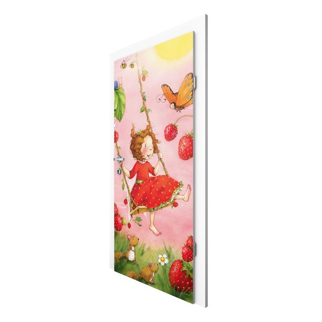Door wallpaper - Little Strawberry Strawberry Fairy - Tree Swing