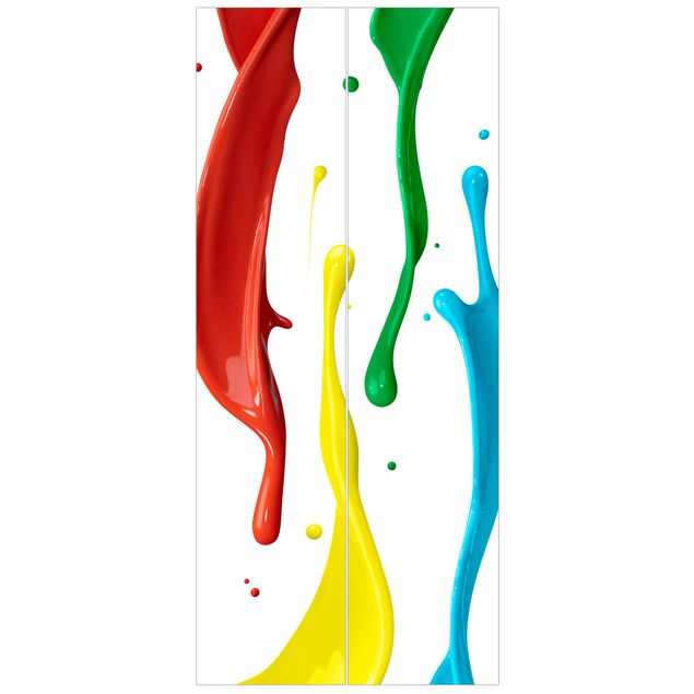 Door wallpaper - Colour Splashes