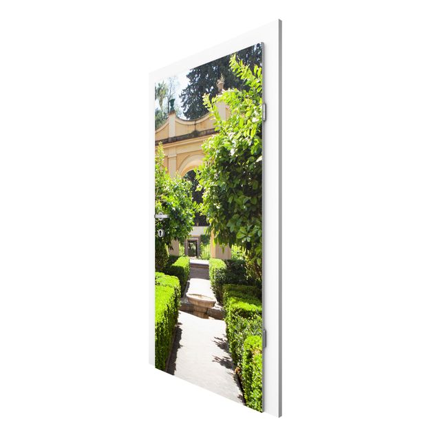 Door wallpaper - Garden Path In The Alhambra